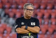 ‘Bolillo’ Gómez no quiso hablar en conferencia de prensa Hernán Darío Gómez en el Estadio Rommel Fernández previo al inicio del compromiso. Foto cortesía: La Selecta.