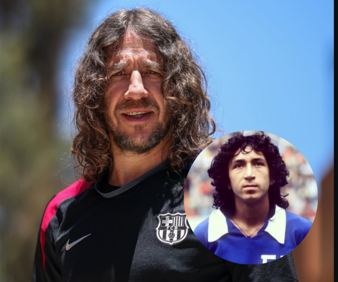 Puyol Mágico El zaguero campeón del mundo en 2010 habló el ícono salvadoreño. Foto cortesía: Barça Legends y La Selecta.