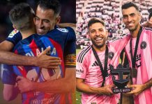 Sergio Busquets y Jordi Alba se retiraron como campeones de la MLS Alba y Busquets cerraron su carrera a lo grande. Foto cortesía: FC Barcelona e Inter Miami.