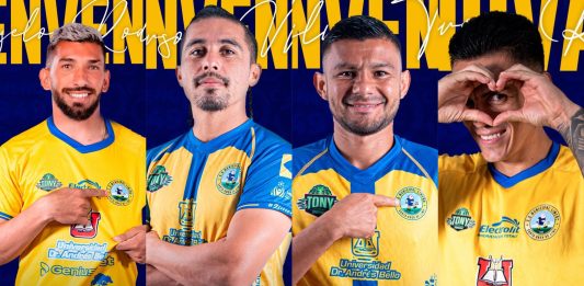 Estos cuatro jugadores estarán en el Clausura 2026 con los 'Cucheros'. Foto cortesía: Municipal Limeño.