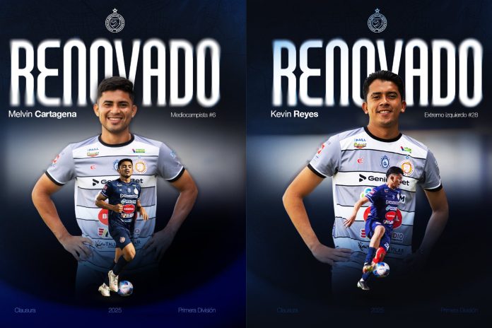Ambos jugadores seguirán con los 'Jaguares'. Foto cortesía: AD Isidro Metapán.