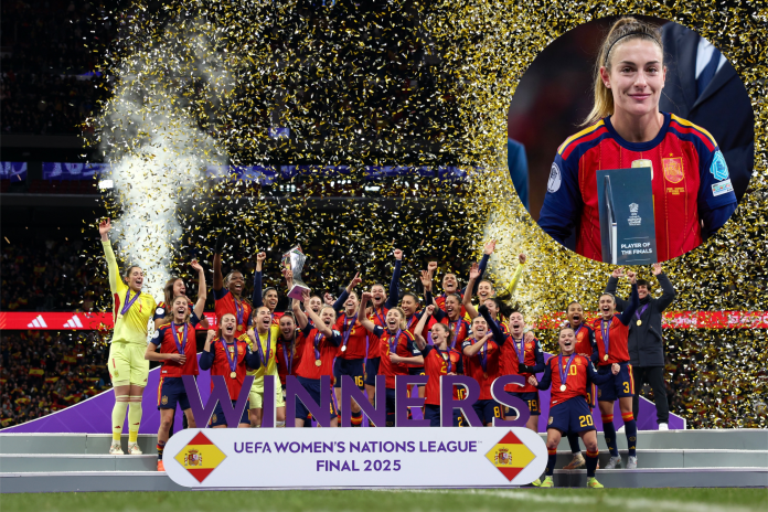 Alexia Putellas fue nombrada como la mejor jugadora del torneo. Foto cortesía: UEFA.