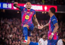 El Barça venció al Osasuna y es más líder Raphinha marcó el camino 'Blaugrana' con un doblete. Foto cortesía: FC Barcelona.