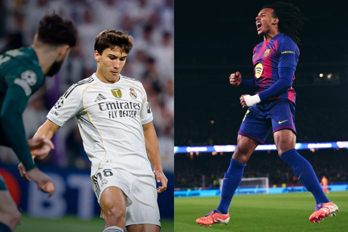 Real Madrid y FC Barcelona El Barça ganó, pero sigue debajo del Madrid en la tabla. Fotos cortesía: Real Madrid y FC Barcelona.