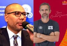 Yamil Bukele acerca de Serrano, técnico mundialista con la Sub-17: “No está fuera de la FESFUT, lunes o martes nos juntaremos con él y tomaremos una decisión” Yamil Bukele dijo que hablará con Juan Carlos Serrano. Foto cortesía: INDES y FESFUT.