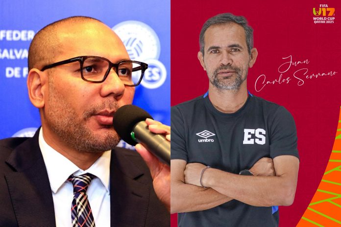 Yamil y Serrano Yamil Bukele dijo que hablará con Juan Carlos Serrano. Foto cortesía: INDES y FESFUT.