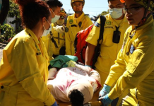 Más de 60 emergencias atendidas durante Nochebuena, reporta Comandos de Salvamento La asociación Comandos de Salvamento realizó un simulacro de emergencia vinculados a personas afectadas por manipulación de pirotecnia, en el marco de las fiestas navideñas (22.12.2025). Imagen de referencia. Foto: Cortesía.