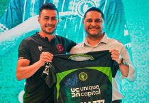 Darwin Cerén: “Nuestro objetivo está claro y es estar entre los 4; ya estando ahí, pelear por un campeonato” Darwin en su presentación con el equipo tecleño. Foto cortesía: Inter FA.