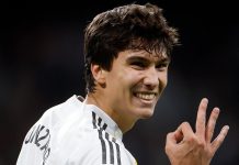 El Real Madrid goleó al Betis con un triplete de Gonzalo García Gonzalo fue la figura del juego con un triplete. Foto cortesía: Real Madrid.