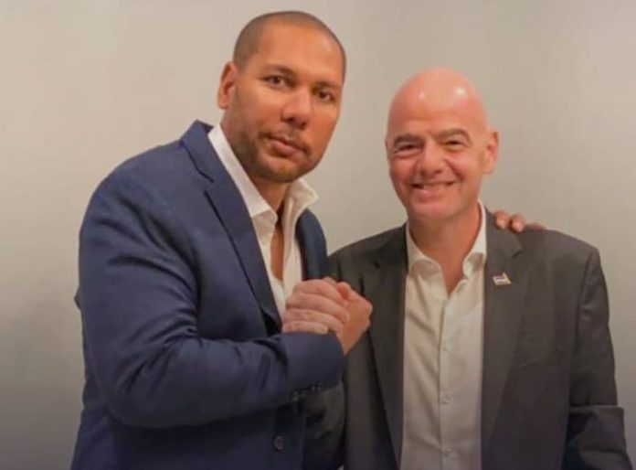 Gianni Infantino saludó amistosamente a Yamil Bukele a través de redes sociales. Foto cortesía: FESFUT.