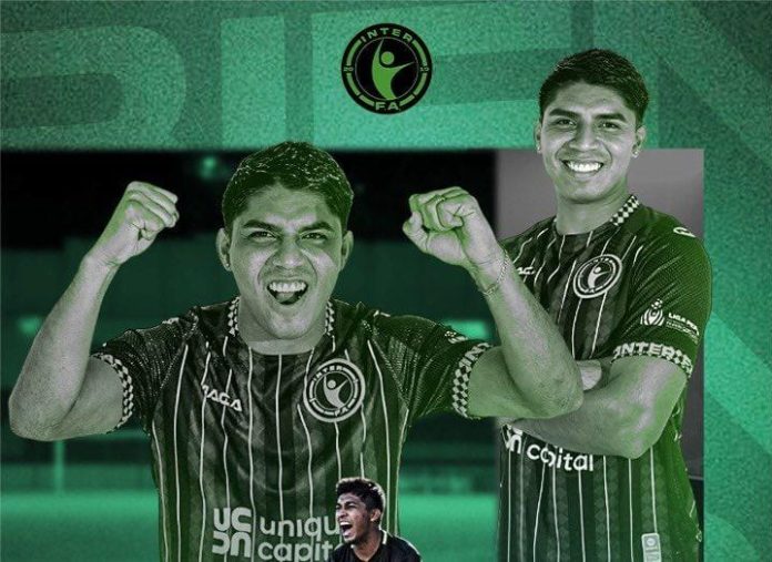 Portillo es el octavo futbolista en llegar a la escuadra de Santa Tecla. Foto cortesía: Inter FA.