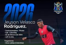 Zacatecoluca anuncia a un nuevo fichaje del fútbol colombiano: Jayson Velasco Velasco llega del Once Caldas de Colombia. Foto cortesía: Zacatecoluca FC.