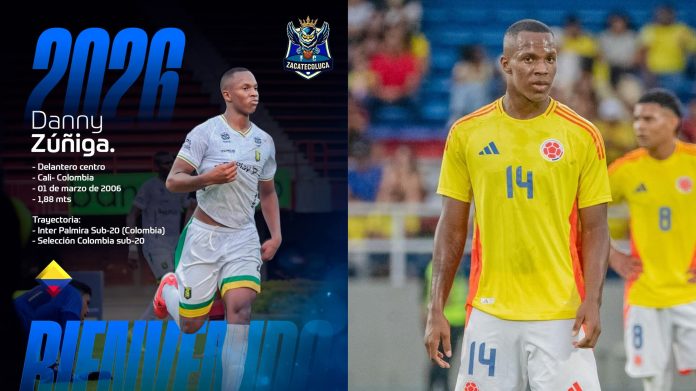 El atacante de 19 años ha tenido un corto paso por la Sub-20 colombiana. Foto cortesía: Zacatecoluca FC y Danny Zúñiga.