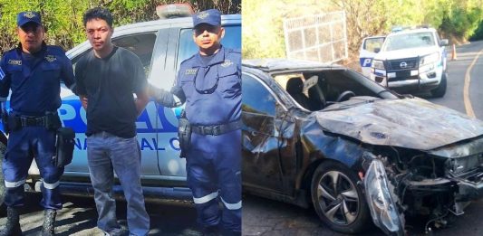 Detienen a conductor ebrio tras accidente que dejó un lesionadoen carretera de Atiquizaya