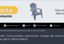 Defensoría del Consumidor alerta sobre riesgo de lesiones y caídas por sillas de patio Adirondack Foto: Cortesía.