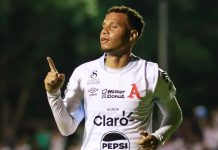 Alianza ganó a Zacatecoluca en el regreso de la Liga Mayor a Sonsonate Souza volvió a anotar. Foto cortesía: Alianza FC.