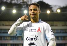Alianza venció por la mínima al Limeño del “Zarco” en el Cuscatlán Souza anotó su tercer gol con los "Albos". Foto cortesía. Alianza FC.
