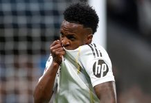 El Real Madrid goleó a la Real Sociedad y es líder de LaLiga Vinicius fue figura. Foto cortesía: Real Madrid.