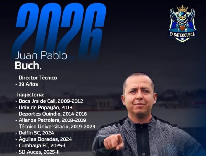 Juan Pablo Buch es el nuevo técnico 'Tecolote'. Foto cortesía: Zacatecoluca FC.