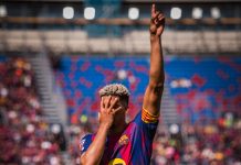 En un juego cerrado, el Barcelona vence por la mínima al Rayo Vallecano Araújo anotó el único tanto del compromiso. Foto cortesía: FC Barcelona.