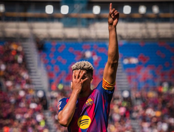 Araújo Araújo anotó el único tanto del compromiso. Foto cortesía: FC Barcelona.