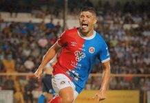 FAS venció a Metapán en el Derbi y sigue líder invicto Bonilla volvió a anotar. Foto cortesía: FAS.