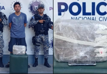 Detienen a sujeto con un paquete de marihuana en Soyapango Foto: Cortesía.