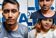 Tres detenidos por desórdenes públicos en La Libertad Centro Foto: Cortesía.