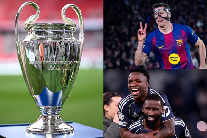 Listos los cuartos de la Copa de Europa. Foto cortesía: Champions League, FC Barcelona y Real Madrid.