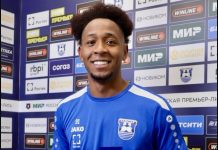 Brayan Gil volvió a anotar y se coloca líder de goleo en Rusia Brayan Gil fue el hombre del partido. Foto cortesía: FC Baltika.