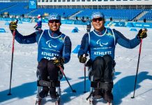 HISTÓRICO: Debutaron dos salvadoreños en los Juegos Paralímpicos de Invierno David Chávez y Jonathan Arias en Milano-Cortina. Foto cortesía: Gretchen Powers.