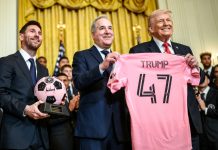 Lionel Messi y el Inter Miami se reunieron con Donald Trump en la Casa Blanca Messi estuvo junto a Trump. Foto cortesía: Casa Blanca.
