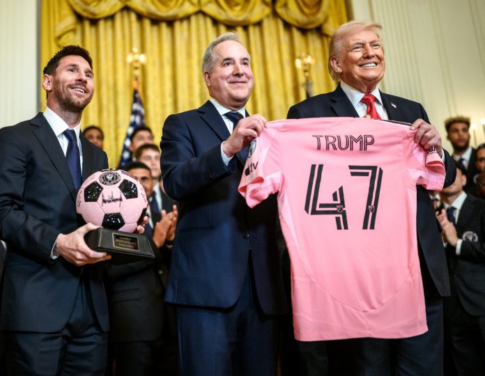 Messi estuvo junto a Trump. Foto cortesía: Casa Blanca.