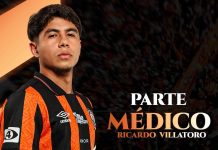 Esta es la lesión que sufrió Ricardo Villatoro en el juego ante Firpo Los 'Emplumados' compartieron el parte médico de Villatoro. Foto cortesía: CD Águila.