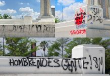 Alcaldía de San Salvador Centro denuncia actos vandálicos en la Plaza Divino Salvador del Mundo y Fuentes Beethoven tras marcha del 8M