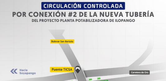 Implementarán circulación controlada en la Carretera de Oro por obras de la planta potabilizadora de Ilopango