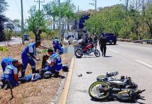 Colisión múltiple deja una muerto y tres lesionados, en Olocuilta