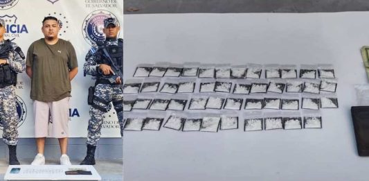 Sujeto es capturado en posesión de cocaína, en Ilopango