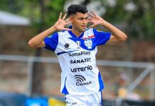 Firpo ganó a Batanecos y está cerca de los cuartos de Copa Presidente Martínez anotó el 0-1 de falta. Foto cortesía: Luis Ángel Firpo.