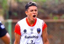 El jugador sorpresa de la Copa Presidente: Bryan Cea del AD Izalco de Tercera División Bryan Cea luego de marcarle a Hércules. Foto cortesía: INDES.