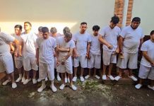 Condenados doce aficionados por provocar disturbios en San Juan Opico Doce aficionados fueron Condenados. Foto cortesía: Centros Judiciales El Salvador.