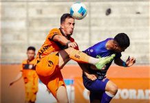 Águila no pudo ganar al Fuerte de Omar Sevilla en San Miguel Empate en San Miguel. Foto cortesía: CD Águila.