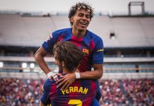 Con un espectacular Lamine Yamal, el FC Barcelona ganó el Derbi y se acerca al título de LaLiga Lamine le sirvió dos asistencias a Ferran Torres. Foto cortesía: FC Barcelona.