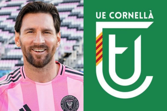 El argentino se convirtió en dueño del UE Cornellà. Fotos cortesía: Leo Messi y UE Cornellà.