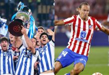 La Real Sociedad arruinó la fiesta del Atlético del ‘Cholo’ y se llevó la Copa del Rey La Real se llevó el título. Foto cortesía: RFEF y Atlético de Madrid.