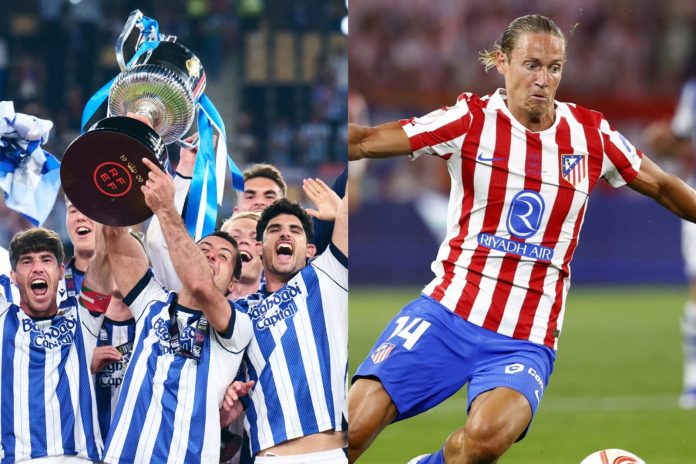 La Real se llevó el título. Foto cortesía: RFEF y Atlético de Madrid.