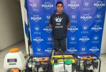 Detienen a sujeto señalado de hurtar herramientas en La Liberta Oeste Foto: Cortesía.