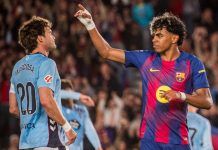 El Barcelona venció por la mínima al Celta y alargó su ventaja con el Madrid: Lamine salió lesionado y preocupa Lamine Yamal anotó y salió lesionado. Foto cortesía: FC Barcelona.