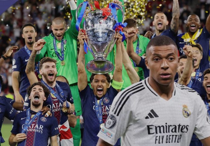 Los franceces han ganado dos veces la Champions sin Mbappé. Foto cortesía: PSG y Real Madrid.