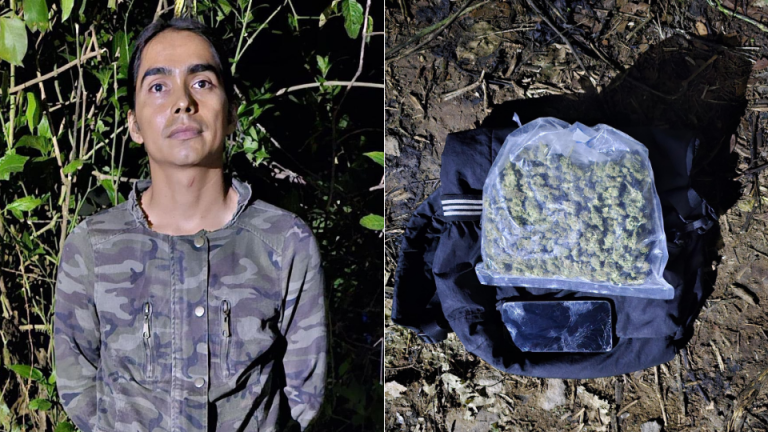 Sujeto en posesión de marihuana es detenido, en Chalchuapa
